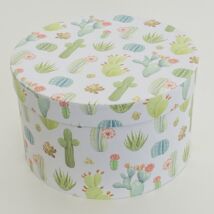 Kaktusz mintás virág/ajándék papírdoboz